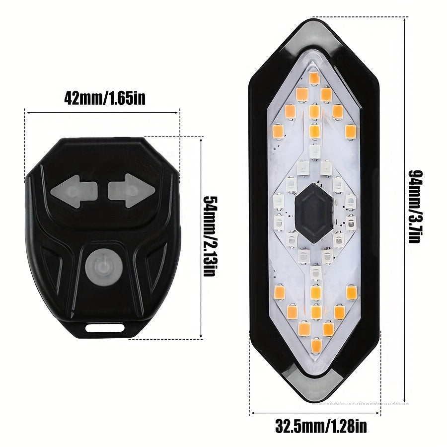 Indicateur/clignotant de lumière LED sans fil à distance M1 pour vélo