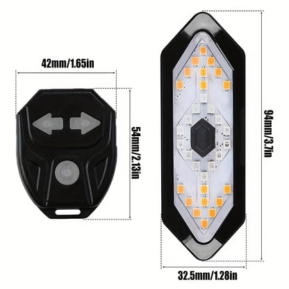 Indicateur/clignotant de lumière LED sans fil à distance M1 pour vélo