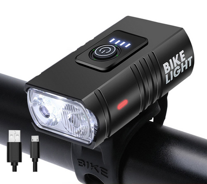 Feu avant de vélo rechargeable à LED BK-02 à 6 modes