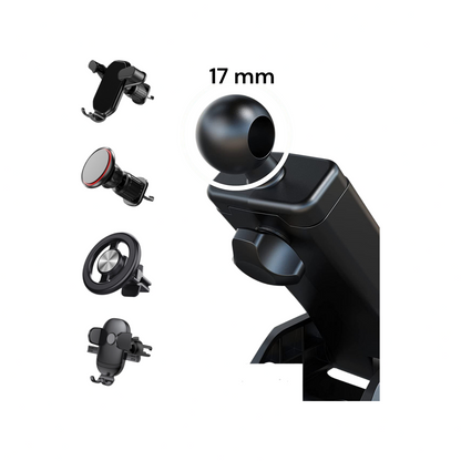 Support de voiture à ventouse avec rotule de 17 mm