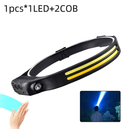 DTech Single/Double COB Light Stripes & LED Rechargeable Headlight With Flexible  Silicone Body