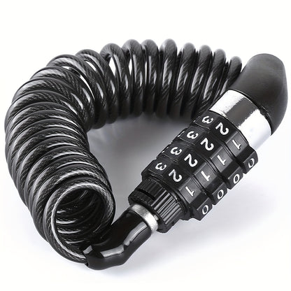 DTech Helmet & Bicycle Spiral Cable Lock – Lightweight security on the go