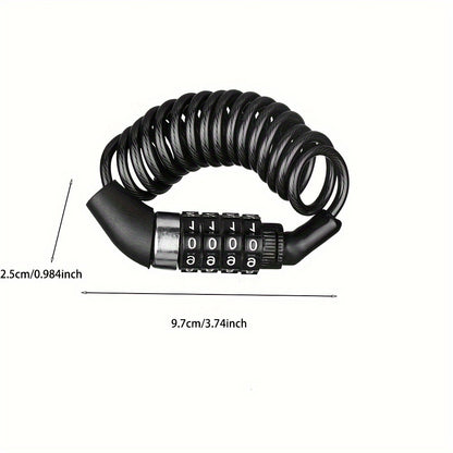 DTech Helmet & Bicycle Spiral Cable Lock – Lightweight security on the go
