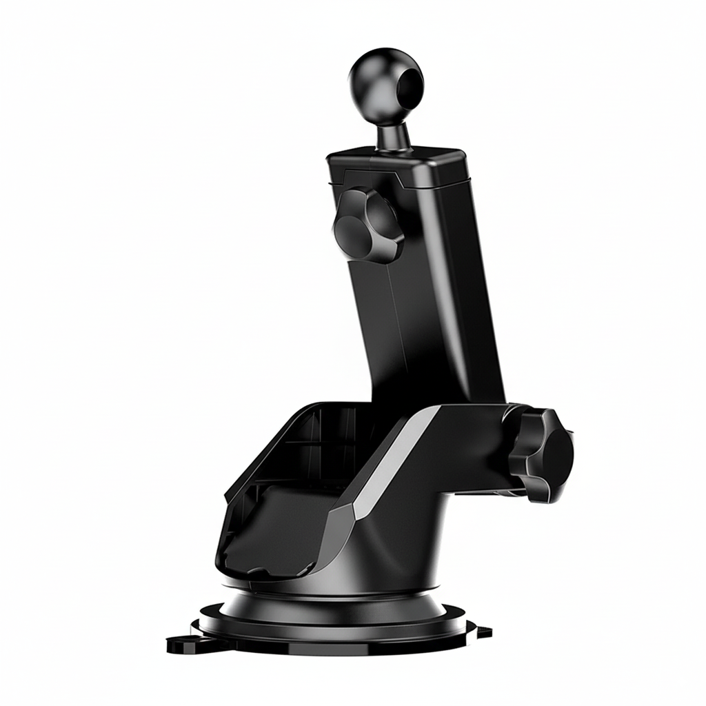 Suction Cup Car Mount with 17mm Ball Head: Stable & Adjustable